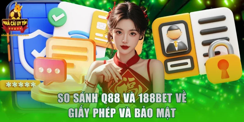 So sánh Q88 và 188bet về giấy phép và bảo mật